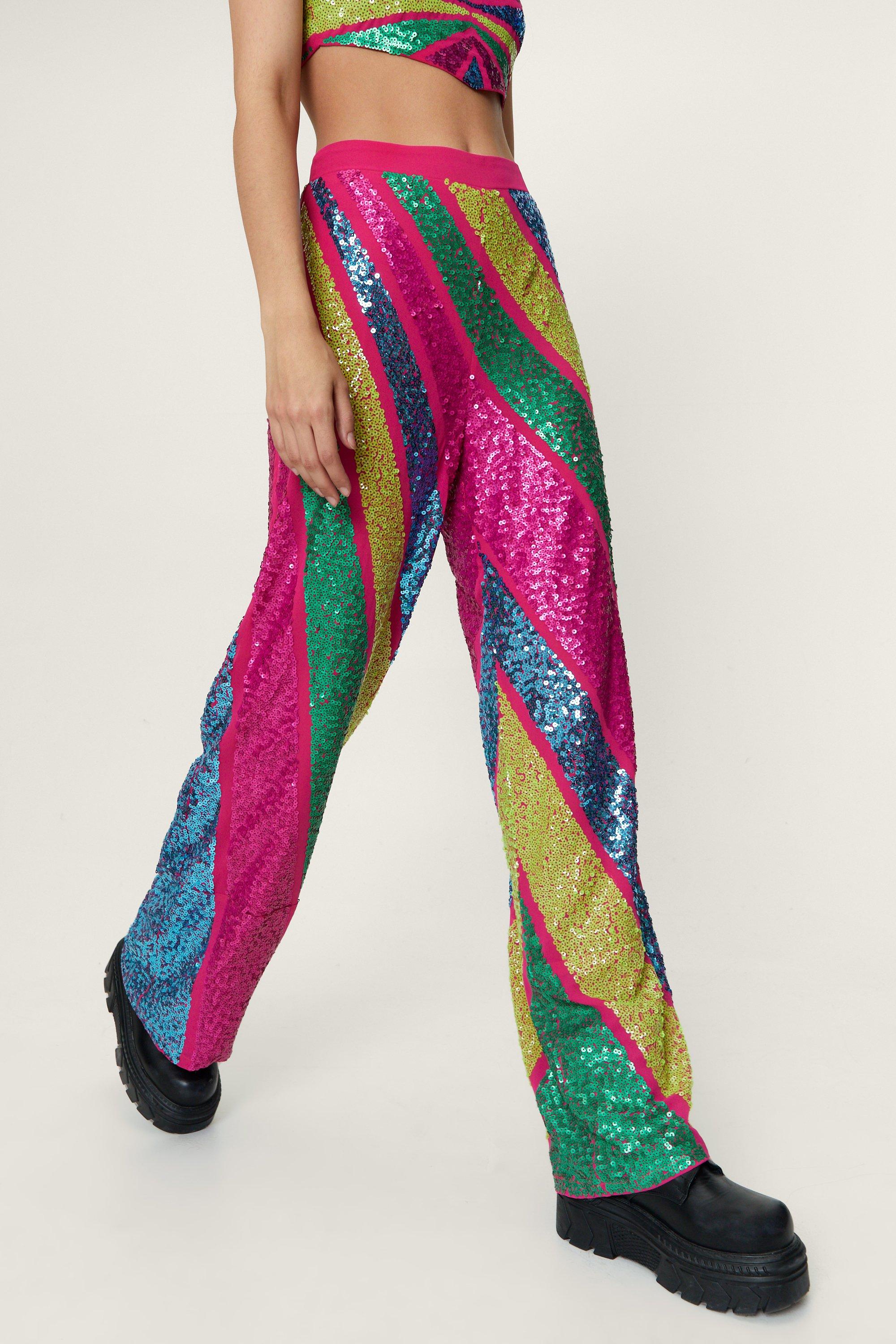 slouchy sequin pants